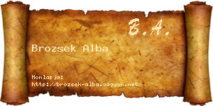 Brozsek Alba névjegykártya